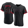 STECN C.Reds #30 Ken Griffey Player Black City Connect Limited Elite Home Stitched Jerseys