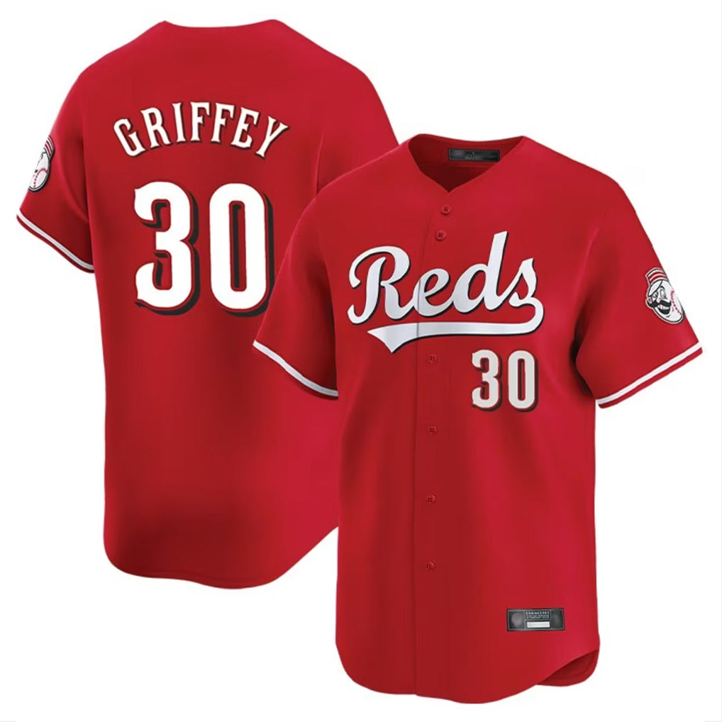 STECN C.Reds #30 Ken Griffey Player Red Home Limited Stitched Jerseys