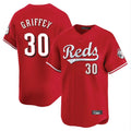 STECN C.Reds #30 Ken Griffey Player Red Home Limited Stitched Jerseys