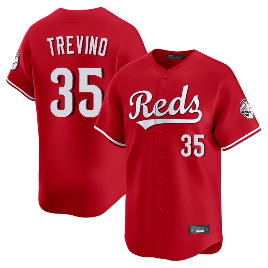 STECN C.Reds #35 Jose Trevino Player Red Home Limited Stitched Jerseys
