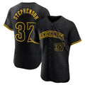 STECN C.Reds #37 Tyler Stephenson Player Black Snake Skin City Limited Elite Home Stitched Jerseys