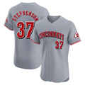 STECN C.Reds #37 Tyler Stephenson Player Gray Limited Elite Home Stitched Jerseys
