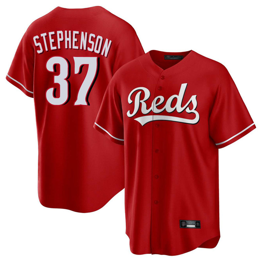 STECN C.Reds #37 Tyler Stephenson Player Red Home Game Stitched Jerseys