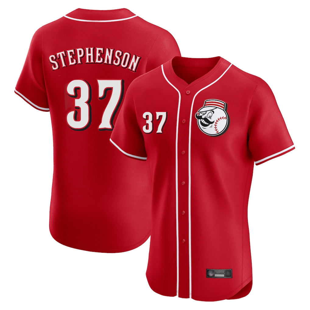 STECN C.Reds #37 Tyler Stephenson Player Red Limited Elite Home Game Stitched Jerseys