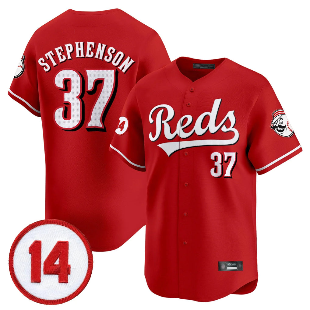 STECN C.Reds #37 Tyler Stephenson Player Red Vapor Premier Limited Home Stitched Jerseys