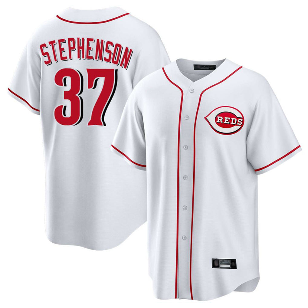 STECN C.Reds #37 Tyler Stephenson Player White Game Home Stitched Jerseys