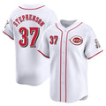 STECN C.Reds #37 Tyler Stephenson Player White Home Limited Stitched Jerseys