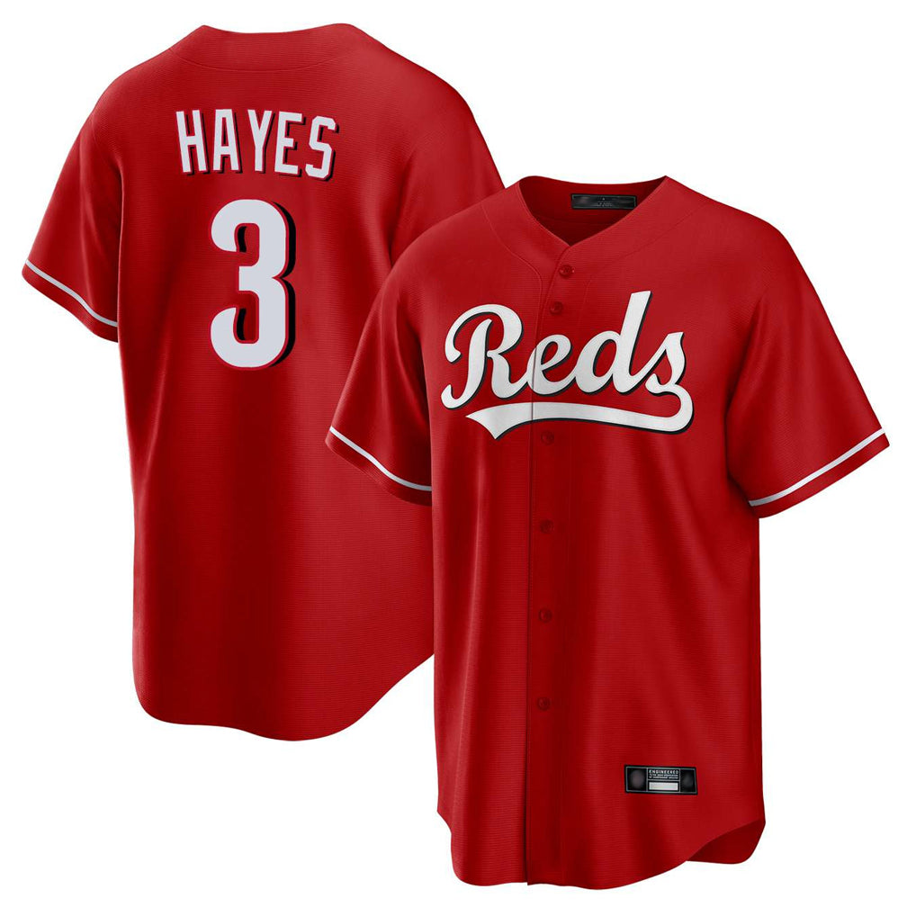 STECN C.Reds #3 Ke'Bryan Hayes Player Red Home Game Stitched Jerseys