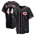 STECN C.Reds #44 Elly De La Cruz Player Black Fashion Out Home Game Stitched Jerseys