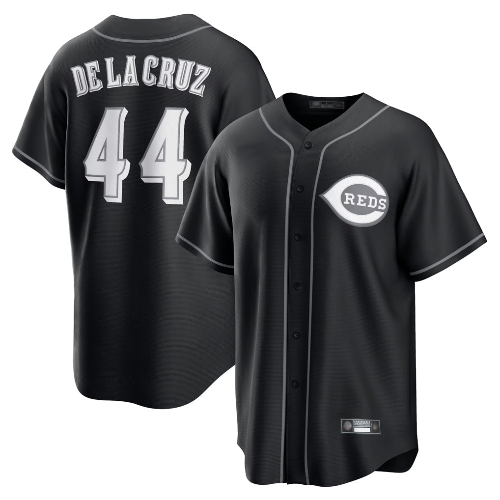 STECN C.Reds #44 Elly De La Cruz Player Black Home Game Stitched Jerseys