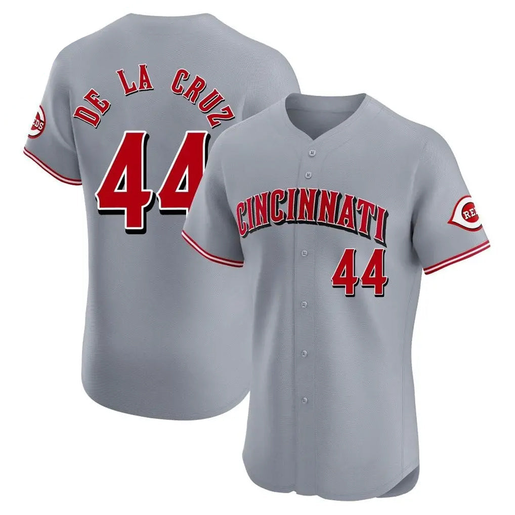 STECN C.Reds #44 Elly De La Cruz Player Gray Limited Elite Home Stitched Jerseys