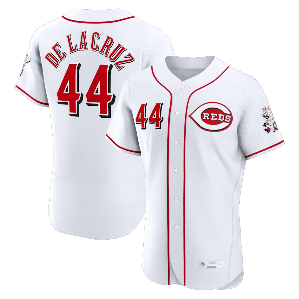 STECN C.Reds #44 Elly De La Cruz Player White Limited Elite Home Stitched Jerseys