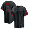 STECN C.Reds #7 Spencer Steer Player Black City Connect Home Game Stitched Jerseys