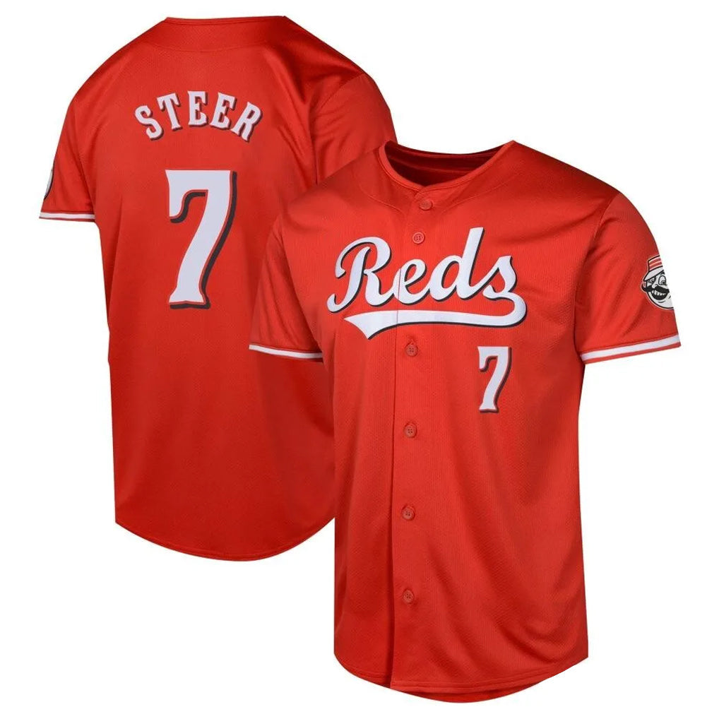 STECN C.Reds #7 Spencer Steer Player Red 2026 City Connect Limited Home Stitched Jerseys