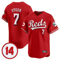 STECN C.Reds #7 Spencer Steer Player Red Vapor Premier Limited Home Stitched Jerseys