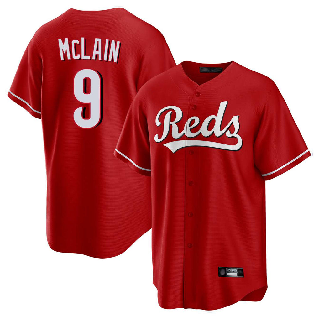 STECN C.Reds #9 Matt McLain Player Red Home Game Stitched Jerseys