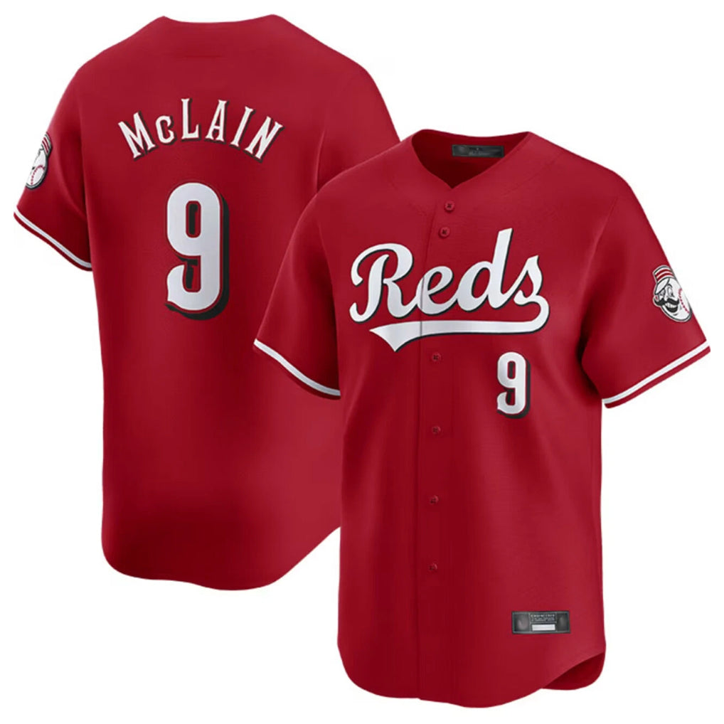 STECN C.Reds #9 Matt McLain Player Red Home Limited Stitched Jerseys