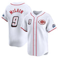 STECN C.Reds #9 Matt McLain Player White Speedway Classic Home Limited Stitched Jerseys
