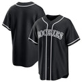 STECN C.Rockies Black Fashion Out Home Game Blank Player Stitched Jerseys