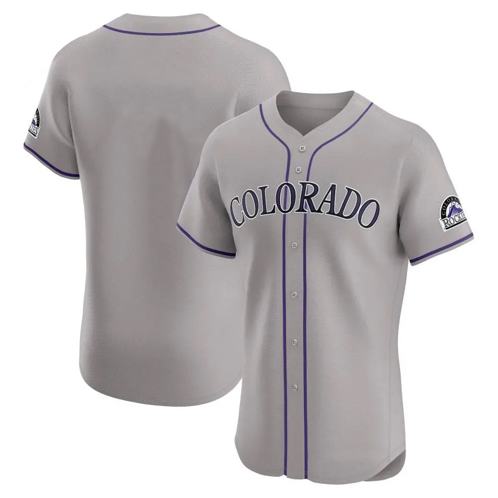 STECN C.Rockies Gray Limited Elite Home Blank Player Stitched Jerseys