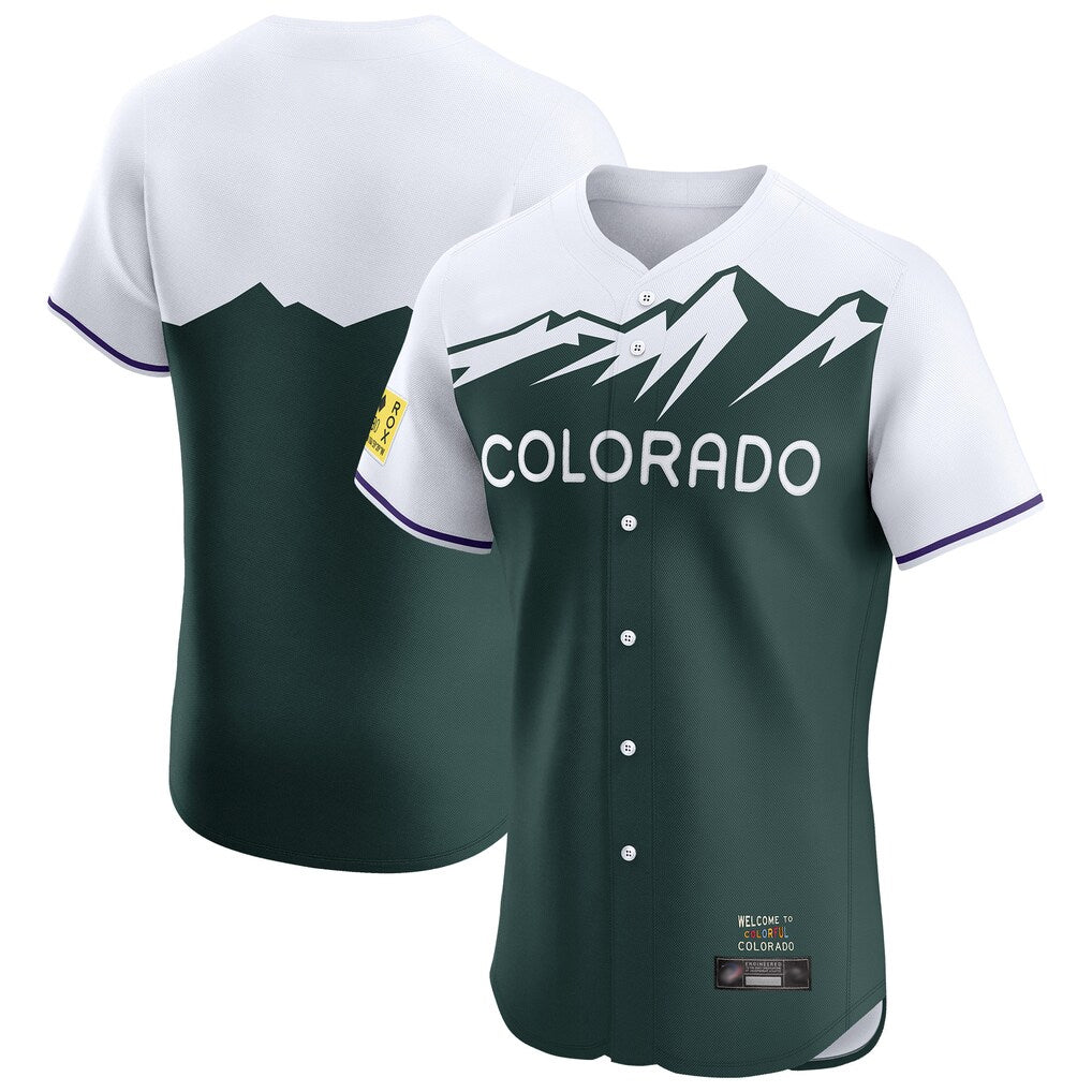 STECN C.Rockies Green City Connect Limited Elite Home Blank Player Stitched Jerseys