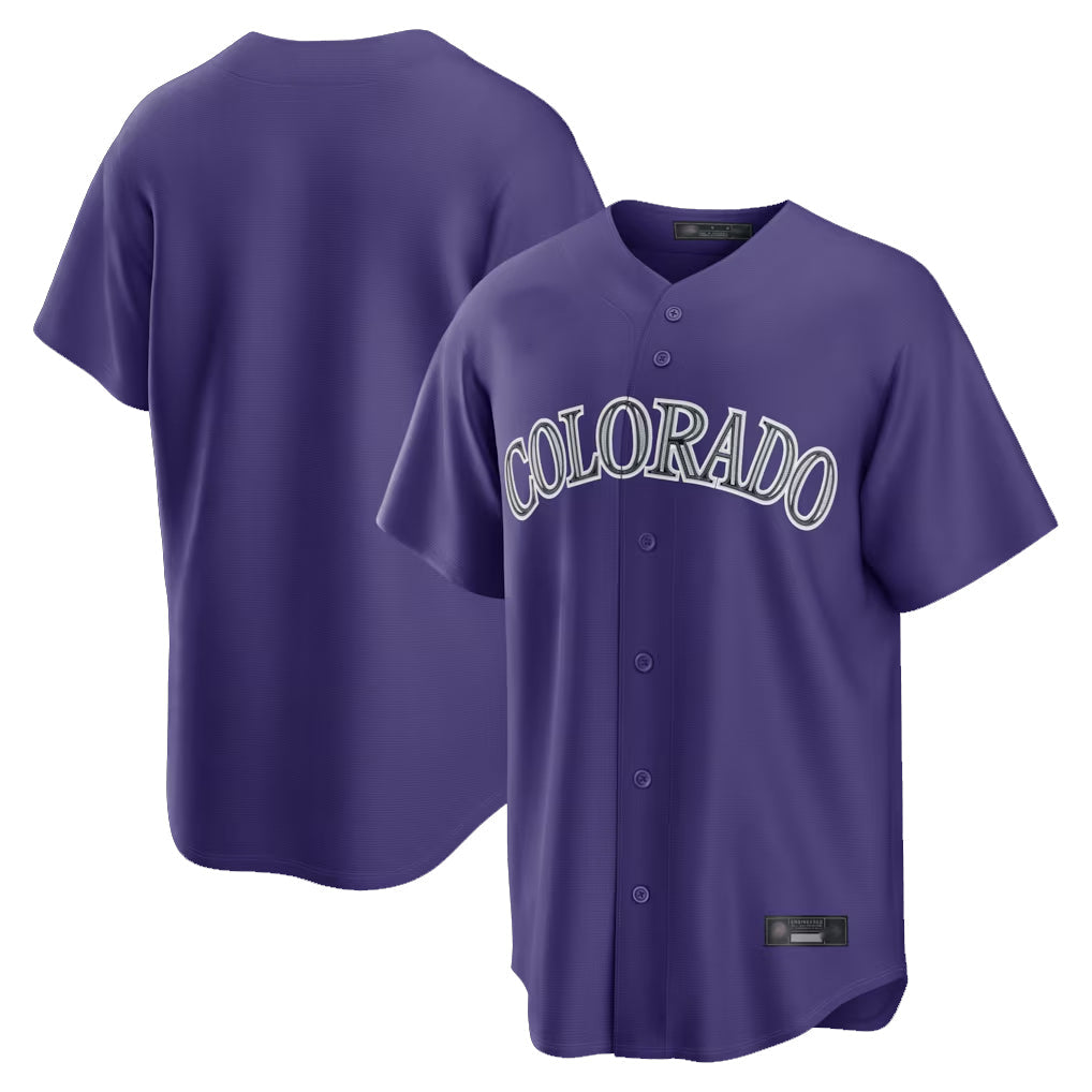 STECN C.Rockies Purple Game Home Blank Player Stitched Jerseys