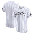 STECN C.Rockies White Limited Elite Home Blank Player Stitched Jerseys