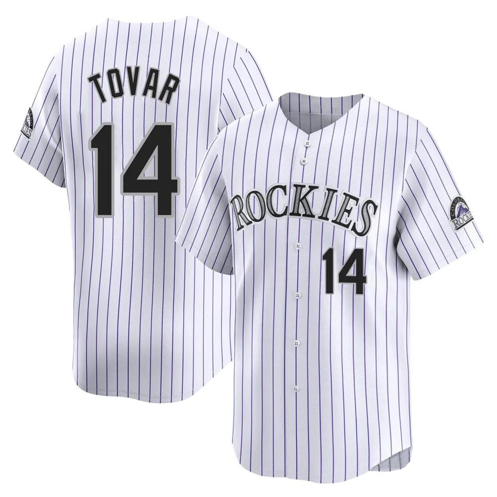 STECN C.Rockies #14 Ezequiel Tovar Player White Limited Home Stitched Jerseys