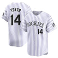 STECN C.Rockies #14 Ezequiel Tovar Player White Limited Home Stitched Jerseys