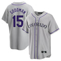 STECN C.Rockies #15 Hunter Goodman Player Gray Game Home Stitched Jerseys