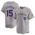 STECN C.Rockies #15 Hunter Goodman Player Gray Limited Home Stitched Jerseys