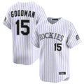 STECN C.Rockies #15 Hunter Goodman Player White Limited Home Stitched Jerseys