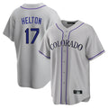 STECN C.Rockies #17 Todd Helton Player Gray Game Home Stitched Jerseys