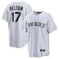 STECN C.Rockies #17 Todd Helton Player White Game Home Stitched Jerseys