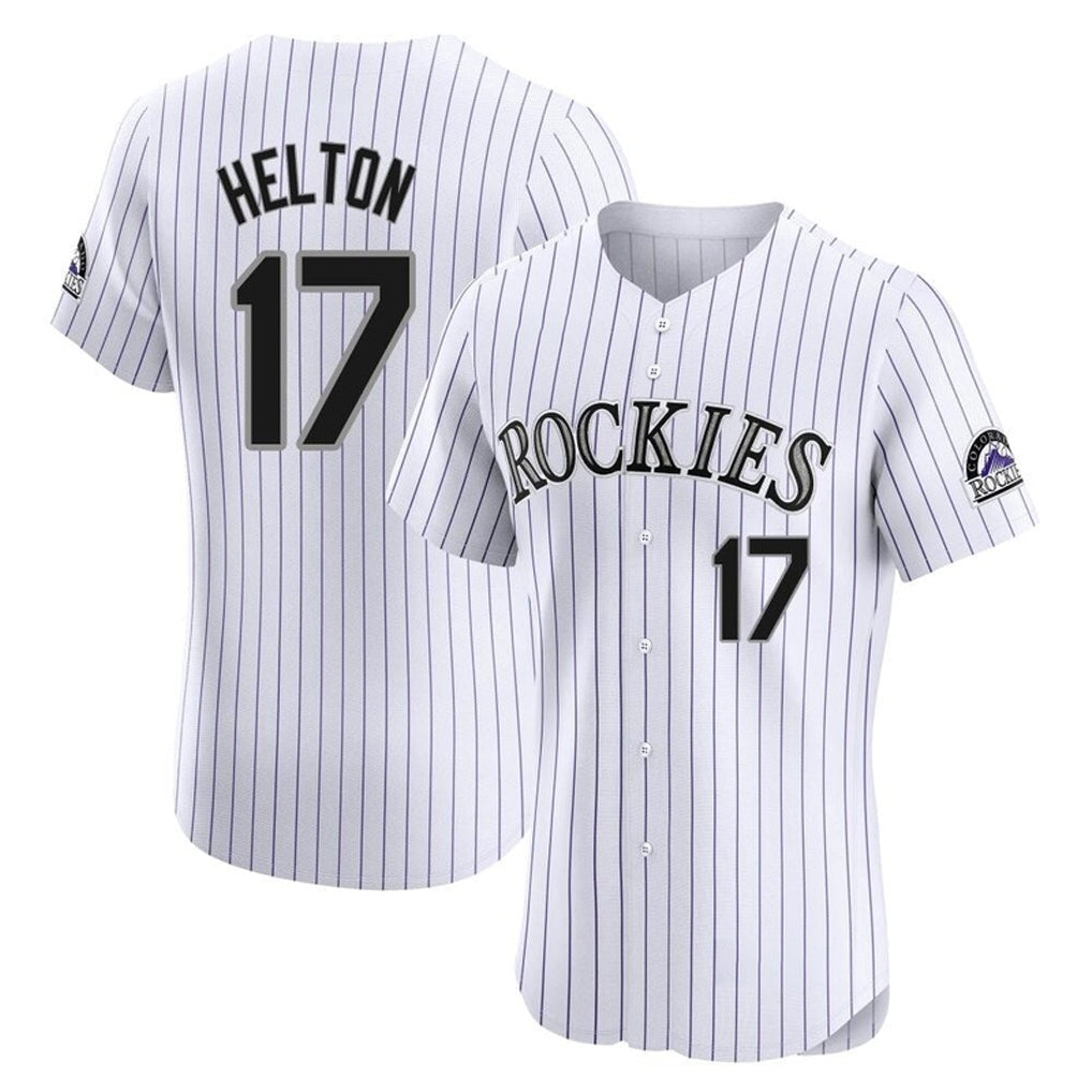 STECN C.Rockies #17 Todd Helton Player White Limited Elite Home Stitched Jerseys