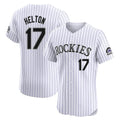 STECN C.Rockies #17 Todd Helton Player White Limited Elite Home Stitched Jerseys