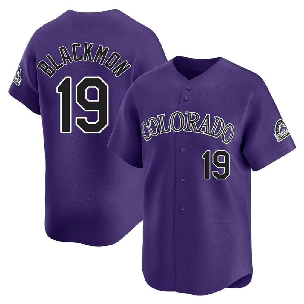 STECN C.Rockies #19 Charlie Blackmon Player Purple Limited Home Stitched Jerseys