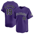 STECN C.Rockies #19 Charlie Blackmon Player Purple Limited Home Stitched Jerseys