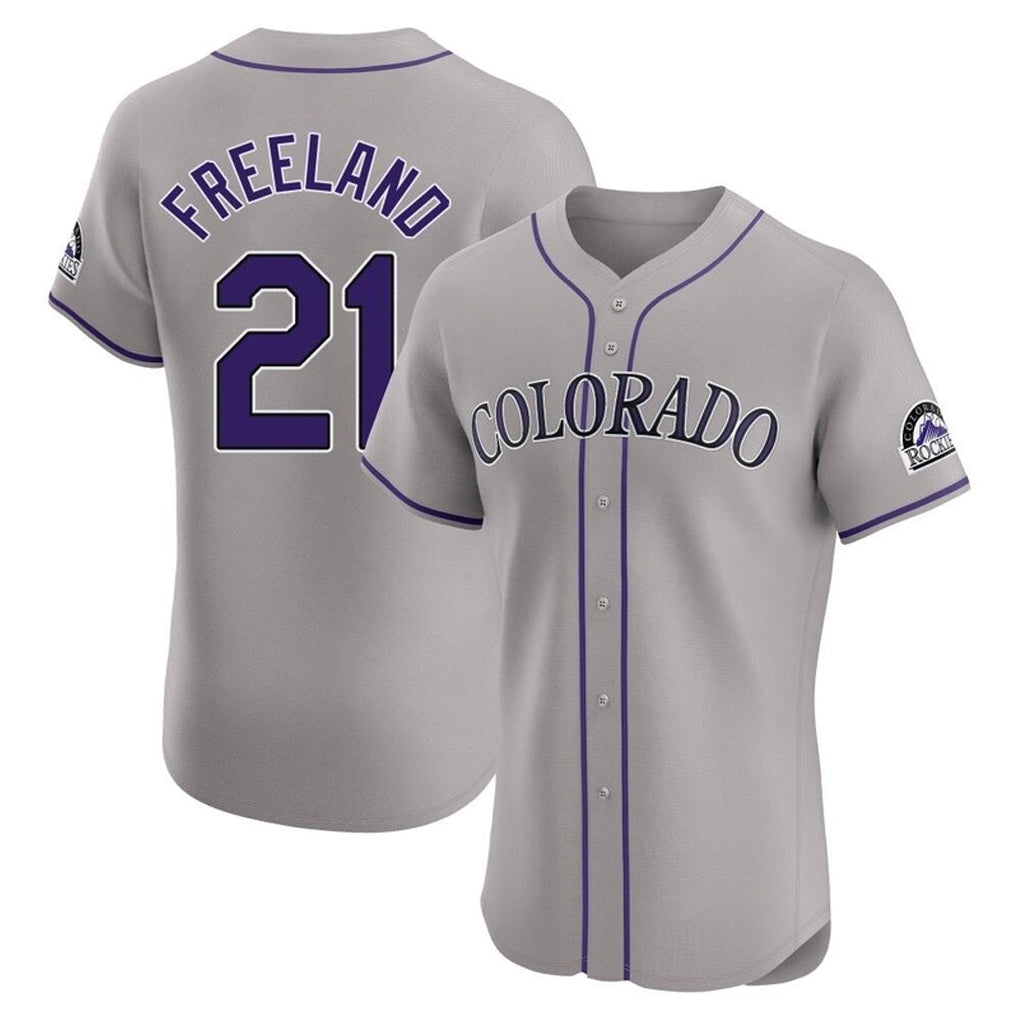 STECN C.Rockies #21 Kyle Freeland Player Gray Limited Elite Home Stitched Jerseys
