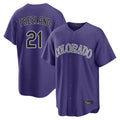 STECN C.Rockies #21 Kyle Freeland Player Purple Game Home Stitched Jerseys