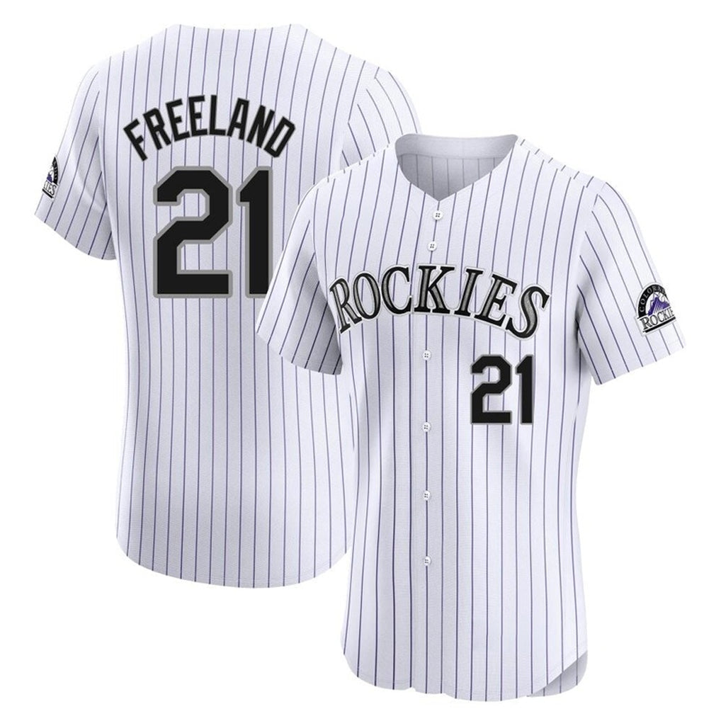 STECN C.Rockies #21 Kyle Freeland Player White Limited Elite Home Stitched Jerseys