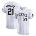 STECN C.Rockies #21 Kyle Freeland Player White Limited Elite Home Stitched Jerseys