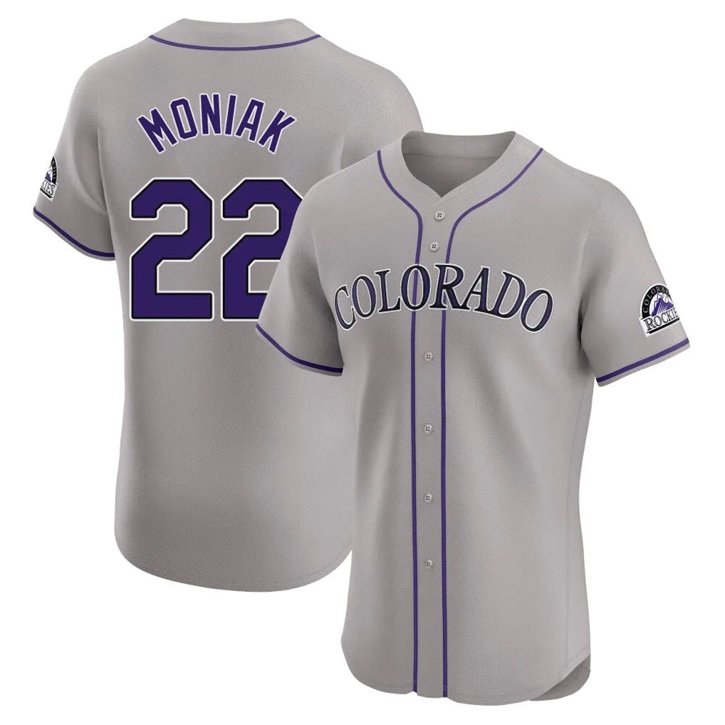 STECN C.Rockies #22 Mickey Moniak Player Gray Limited Elite Home Stitched Jerseys