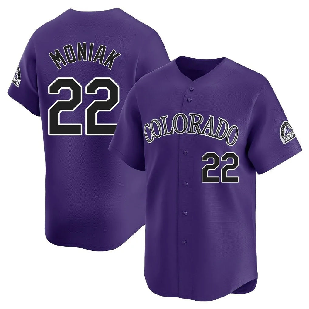 STECN C.Rockies #22 Mickey Moniak Player Purple Limited Home Stitched Jerseys