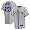STECN C.Rockies #23 Kris Bryant Player Gray Game Home Stitched Jerseys
