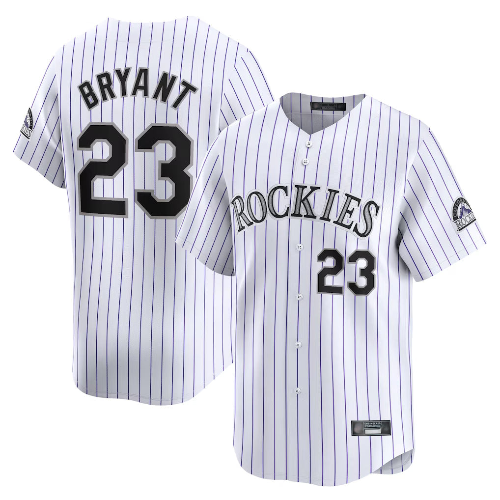 STECN C.Rockies #23 Kris Bryant Player White Limited Home Stitched Jerseys