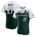 STECN C.Rockies #27 Jordan Beck Player Green City Connect Limited Elite Home Stitched Jerseys