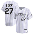 STECN C.Rockies #27 Jordan Beck Player White Limited Home Stitched Jersey