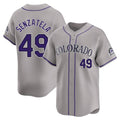 STECN C.Rockies #49 Antonio Senzatela Player Gray Limited Home Stitched Jerseys