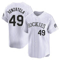 STECN C.Rockies #49 Antonio Senzatela Player White Limited Home Stitched Jerseys
